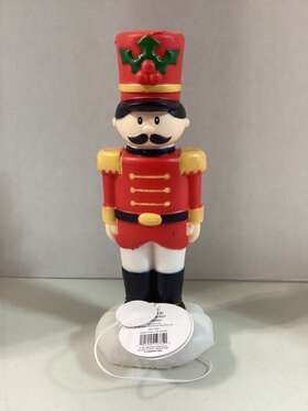 Mo112784 Enchanted Forest 14 Inch Blow Mold Tabletop Soldier Lighted Battery Christmas