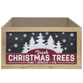 Mox5sc131-1mn Enchanted Forest 20 Inch Led Laser Cut Rustic Trees And Snowflakes Christmas Tree Crate Holiday Decor