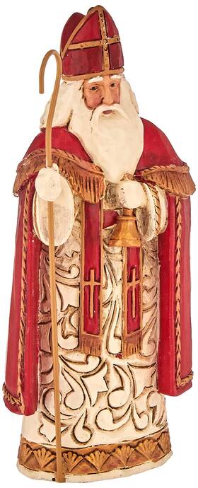 Enesco 028399265947 Jim Shore Heartwood Creek Christmas Around The World Belgian Santa Hanging Or