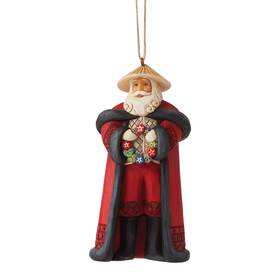 Enesco 028399265954 Jim Shore Heartwood Creek Christmas Around The World Filipino Santa Hanging O