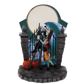 6010732 Enesco Nightmare Before Christmas Jack And Sally Dancing Lit Figurine