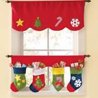 Eqe7546308062356vs Door Window Curtains Xmas Stockings Pennant Bunting Valance Decor Fairy