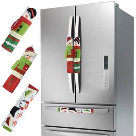 Alus-1106-77 Erkoon 3 Pieces Christmas Snowman Refrigerator Door Knob Gloves