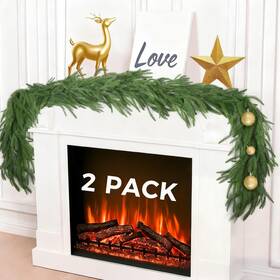 Escrio 699838393011 12ft 2 6ft Christmas Norfolk Pine Garlands Winter Decor Real 6 Ft Green