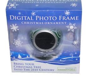 Essentials 695170002659 Digital Photo Frame Christmas Tree Ornament One World