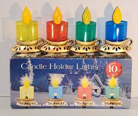 Etna 084358046293 Candle Holder Light Set Christmas String Lights Strand 15ft Long Indoor Outdoor