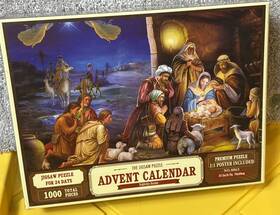 9924-5918 Eurographics Puzzles Nativity Advent Calendar Puzzle 24 Day 1000 Piece New Christmas