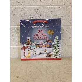 9924-5919 Eurographics Puzzles Christmas Town Fair 50pc Puzzle Advent Calendar