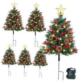 Eb180206s Ever Bright Electric Co. Ltd. Timer And 8 Lighting Modes Set Of 6 35.4lnchs Christmas Tree Urn Filler Xmas