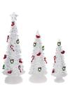 Ex22196 Ganz Light Up Christmas Tree Acrylic Figurine Set 065810884332
