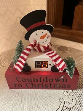 Fabulous Home 011546240430 Advent Countdown To Christmas Led Calendar Frosty Snowman- Works Great