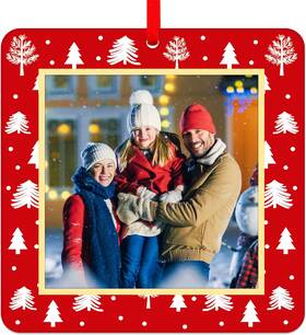 Facraft 313100196161 2025 Christmas Ornament Picture Frame - Personalized Photo Tree