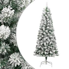 Fake Hinged Christmas Tree Green White Pvc Iron 721012117945 And 82.7 In