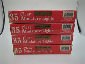 An35 Family Dollar 764878112011 Nib 4 Vtg 35 Super Bright Clear Christmas Lights Miniature