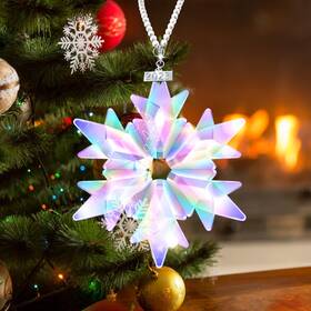 Fancyoung 759747620377 2023 Annual Edition Snowflake Clear Crystal Christmas Ornament Orn