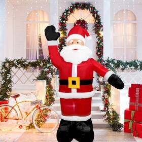 Faronze 610825645562 Christmas Inflatables Santa Claus Giant Lighted Interior Inflatable