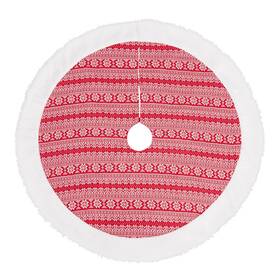 Fashionwu 196336494832 Christmas Tree Skirt 48 Inches Red White Skirts For Artificial Trees Xm