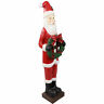 Fc-029 Sunnydaze Decor Santa With Christmas Wreath Holiday Polyresin 810077851029