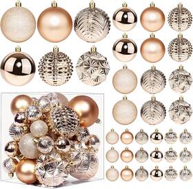 Festivebliss 726084042308 Christmas Ball Ornaments 36pcs 3 Sizes Tree Decorations For Xmas Shatterp
