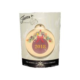 7641822 Fiesta Ornament Christmas 2018 With Mulberry Ball Fiestaware Retired Rare