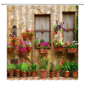 Bs-3151h-230x180 Filmilil Italian Shower Curtain Greece Scene European Window Garden Christmas Italy Vi
