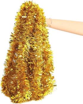 Fingooo Am124s5p10 Gold Garland Christmas Decorations 33ft/10m Thick 33 Feet