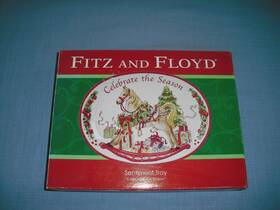 Fitz & Floyd 742414320977 And Holiday Home Cheese Plate Spreader Thats A Wrap Christmas Gift