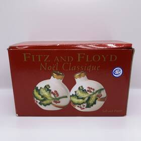 Fitz & Floyd 746944787293 New 2004 And Noel Classique Salt Pepper Shaker Christmas Ornaments