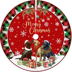 Fiwbnasz 737879903766 Christmas Tree Skirts 36 Inch Red Skirt Xmas Small Dog
