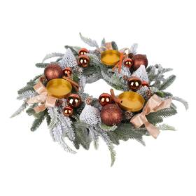 Hhz25ch02 Floroad Large Christmas Dining Table Centerpiece Wreath Decoration 3 Arms Ch