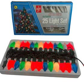 Foremost 044038019252 Vintage 25 Light Set Outdoor C9 Multi-color Christmas Ft Cool Burn