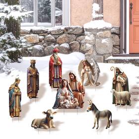 Sdjcp240814 Fortunings Jds Outdoor Nativity Scene Yard Signs With Stakes For Christmas Lawn Deco
