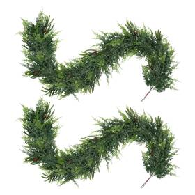 Ng-02 Fproom 2pcs 6ft Christmas Garland Artificial Norfolk Pine/cedar For Table Ma