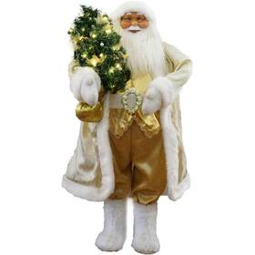 Fasc036m-19whtgld Fraser Hill Farm 3 Ft. Music And Motion Santa With Prelit Christmas Tree Standing Decor