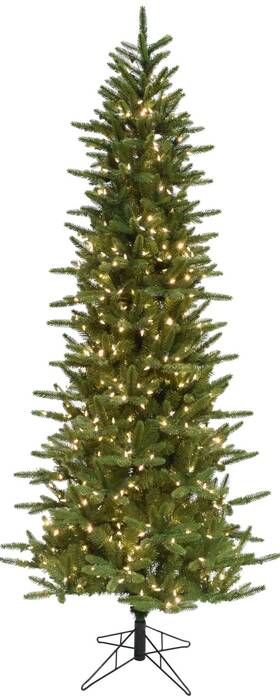 Ffcp090-5gr Fraser Hill Farm 9-ft. Carmel Pine Slim Artificial Christmas Tree With Warm White Led Lights A