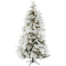 Ffsn040-5sn Fraser Hill Farm 4.0-foot Pre-lit Snowy Pine Flocked Slim Christmas Tree Warm White Led Lights