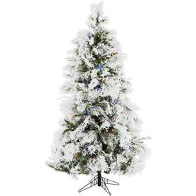 Ffsn065-6sn Fraser Hill Farm Artificial Christmas Tree 6.5-ft. Full Snow Flocked Snowywhite