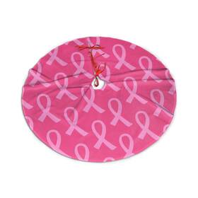 Freehotu 713725751361 Breast Cancer Pink Ribbon Christmas Tree Skirt 48 Inch Gorgeous For Xmas Party Or