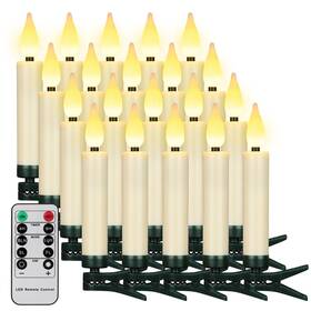 Fp-03 Freepower Christmas Tree Taper Candles With Removable Clips Flameless Electri