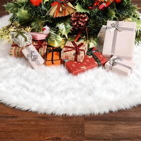 Ts60fur Fuguifa Christmas Tree Skirt 60 Inches White Skirts Xmas Faux