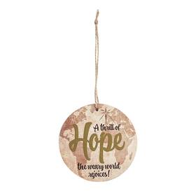 Fun Express 197640416800 Religious Thrill Of Hope Wood Christmas Ornament 3 1/2 Inch - 12 Piece