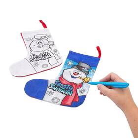 Fun Express 886102009604 Color Your Own Frosty The Snowman Christmas Stockings - 12 Pcs