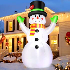 Funfanso 193621714712 7 Ft Christmas Inflatables Giant Snowman Outdoor Decorations Blow Up Snow Man Y