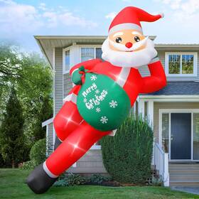 Funfanso 975182254265 12 Ft Giant Christmas Inflatables Santa Claus Outdoor Decorations Huge Blow U