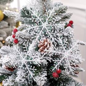 Furimuk 744110575330 45 Pcs Christmas Snowflake Ornaments Glitter Snow Flakes Hanging For W