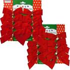 G91544 Regent Small Red Christmas Bows With Metal Bells 614244853614