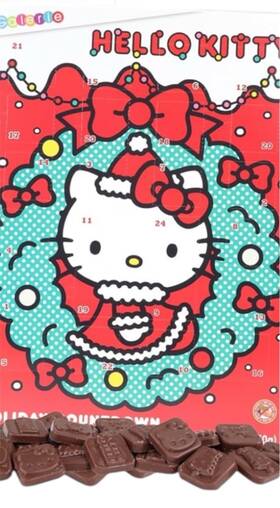 Cw93219 Galerie Hello Kitty Christmas Countdown Calendar Holiday 24 Milk Chocolate Exp 08/26