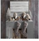Gallerie Set Of Stockings Sechura Large Faux Fur Gray Christmas