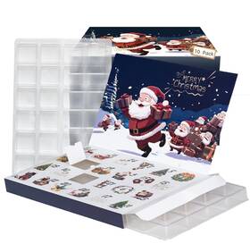 Gsdh001 Ganfaner Empty Christmas Advent Calendar Box 2025 With 24-cavity Blister Trays 10 Sets