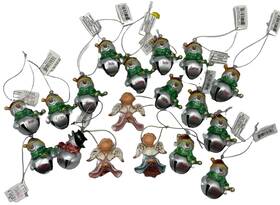Ganz 661371396026 Christmas Ornaments Snowman Snowmen Angels Small Various Names Lot Of 18